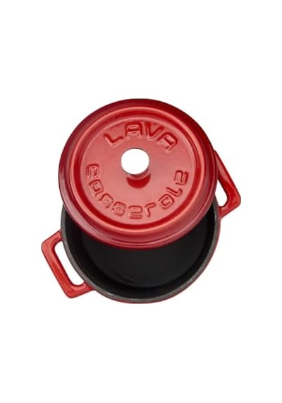 Lava Metal Döküm Mini Tencere, 10 Cm, 0.35 L Hacim, Kırmızı 16 Cm