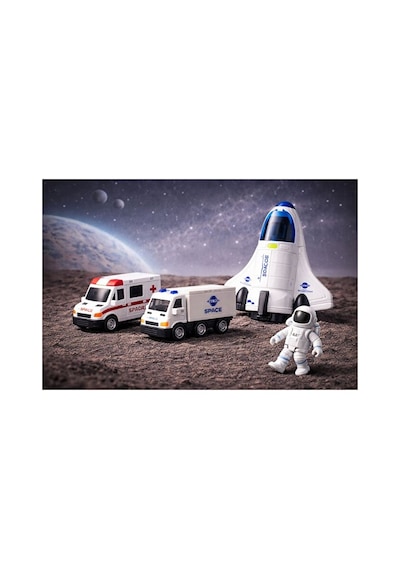 Uzay İstasyon Oyuncağı Set Oyuncak Roket Uzay Mekiği Uzay Aracı Ay Taşıtı Astronot Ambulans