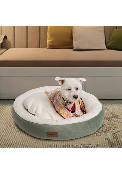 Peluş Minderli Küçük Ve Orta Irk Kedi Köpek Yatağı 62x65 Cm - Yeş