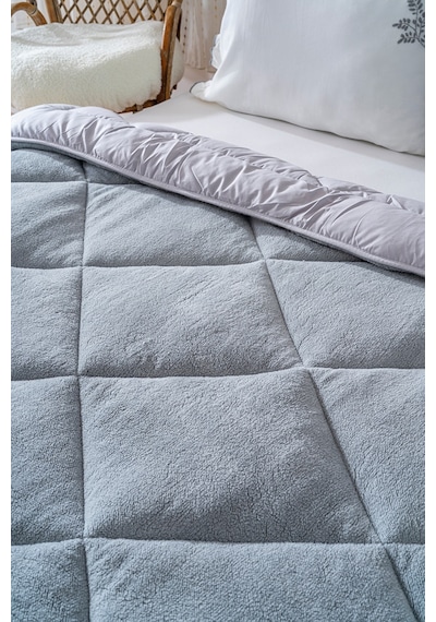 Rivaistanbul Gri Loura Tek Kişilik Çift Taraflı Lüx Wellsoft Yorgan 155x215 Cm Gri