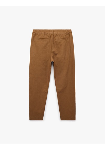 Koton Regular Fit Beli Lastikli Düğmeli Düz Paça Keten Karışımlı Chino Yazlık Pantolon Kahverengi 6sam40003hw Kahve Koton Regular Fit Beli Lastikli Düğmeli Düz Paça Keten Karışımlı Chino Yazlık Pantolon Kahverengi 6sam40003hw Kahve