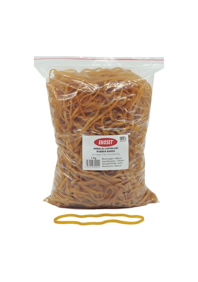 Ekoset Geniş Kauçuk Ambalaj Paket Lastiği 18 MM 1 KG
