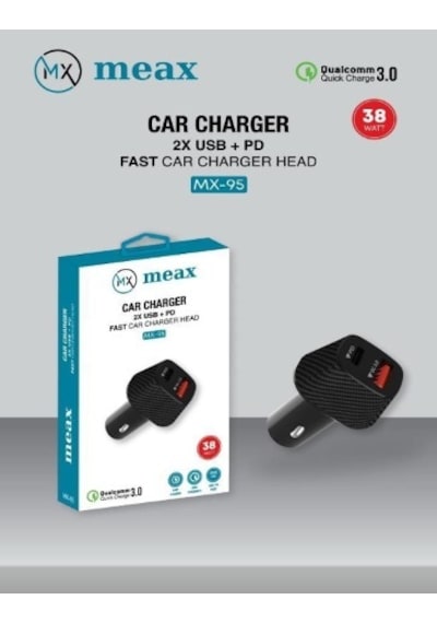 Araç İçi Hızlı Şarj Aleti 38w Type-c + Usb Girişli Çakmaklık