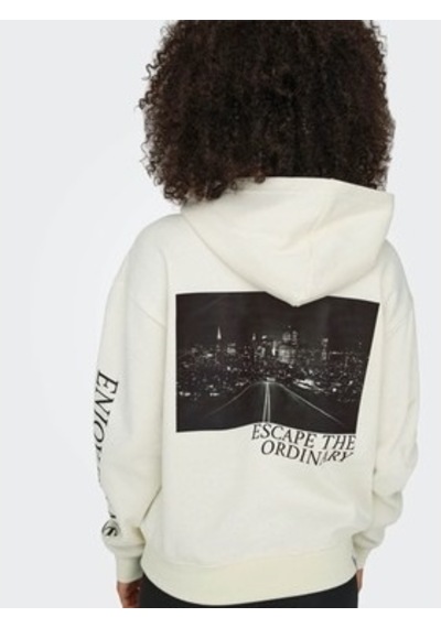Only Onlcassie Kadın Sweatshirt Ekru