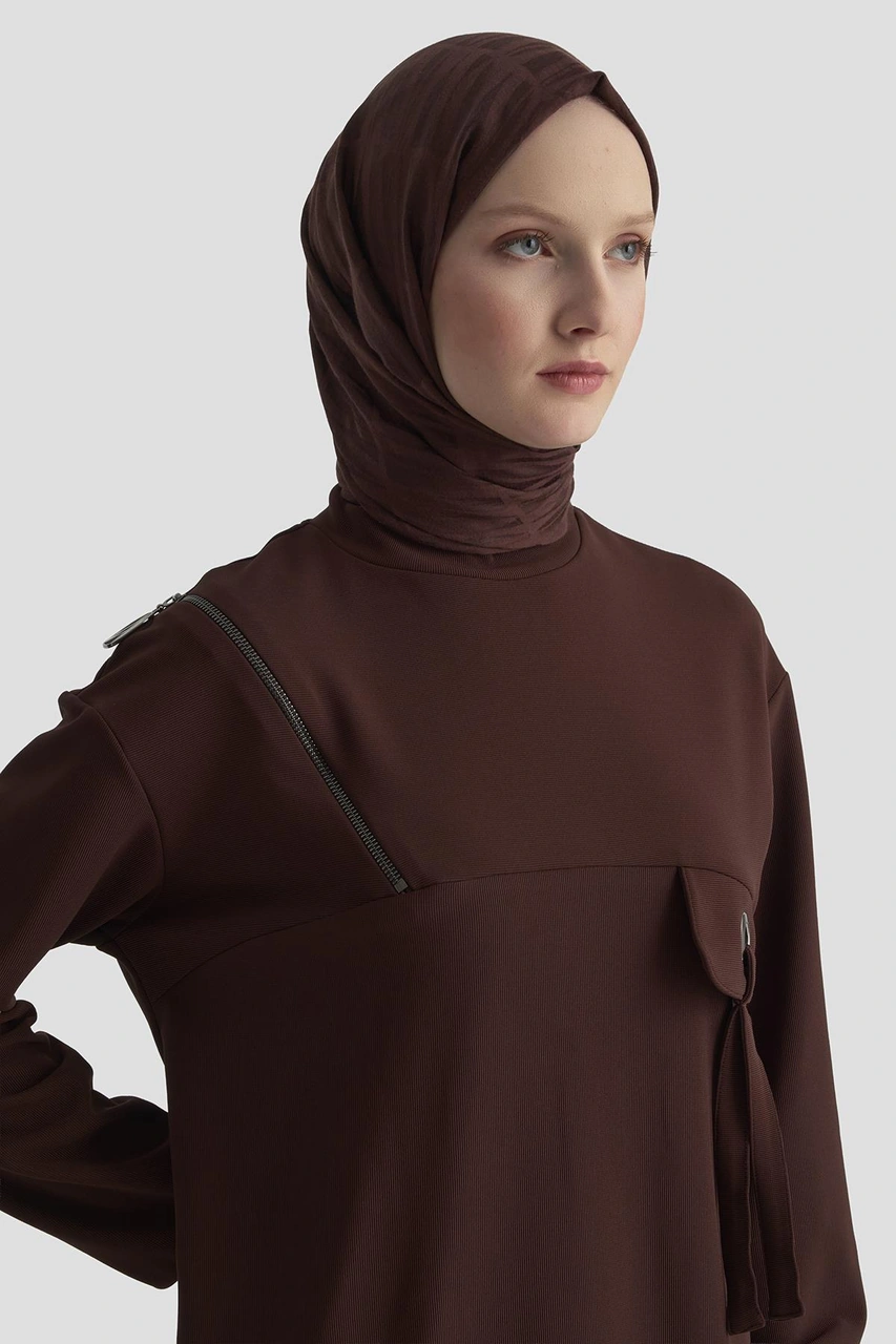 Armine Trend Cep Kapağı Kuşgözü Detaylı Fitilli Tunik Koyu Kahve 25kt453 Koyu Kahve Armine Trend Cep Kapağı Kuşgözü Detaylı Fitilli Tunik Koyu Kahve 25kt453 Koyu Kahve