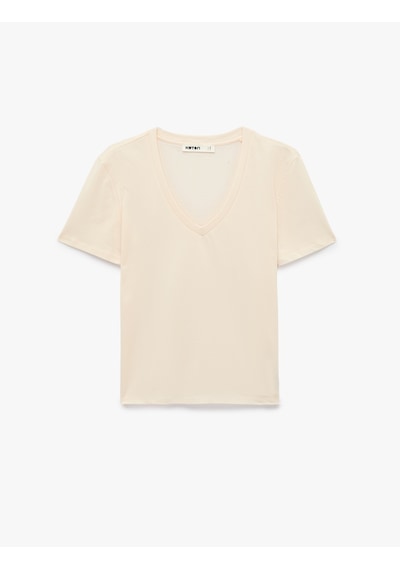 Koton Pamuklu Regular Fit Çok Renkli Basic V Yaka Kısa Kollu 3 Lü Tişört Seti Multıcolor 6sak60018ek Mavi