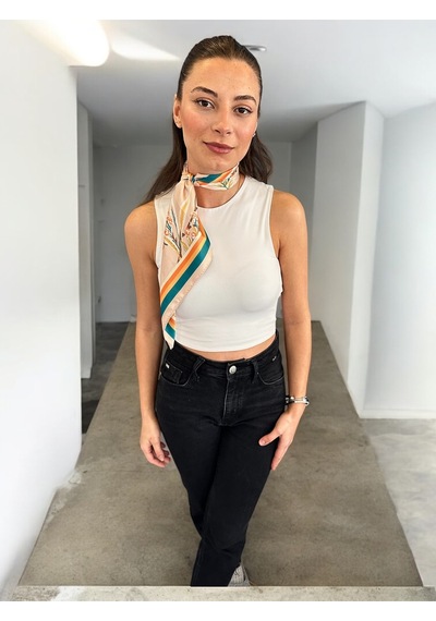 Dallı Desen Bandana/fular Çok Renkli