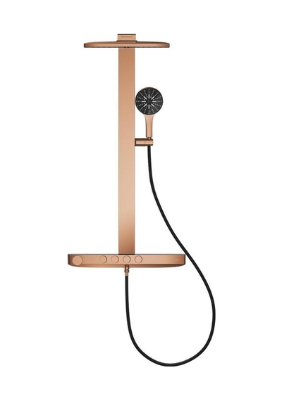 Grohe Rainshower Aqua Pure Duvara Monte Termostatik Bataryalı Duş Sistemi Warm Sunset 100961da00 Metalik