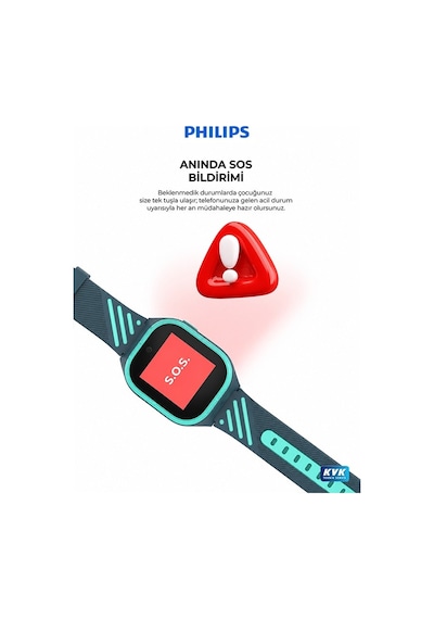 Philips W200A 1.22" Akıllı Çocuk Saati (Distribütör Garantili)