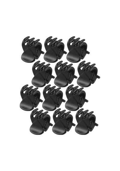 12 Adet Siyah Mini Mandal Toka Saç Tokası