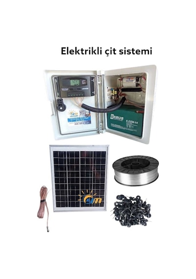 Yüzüak Güneş Panelli Elektrikli Çit Sistemi Paket Yabani Havyan Domuz Kovucu Sistemi