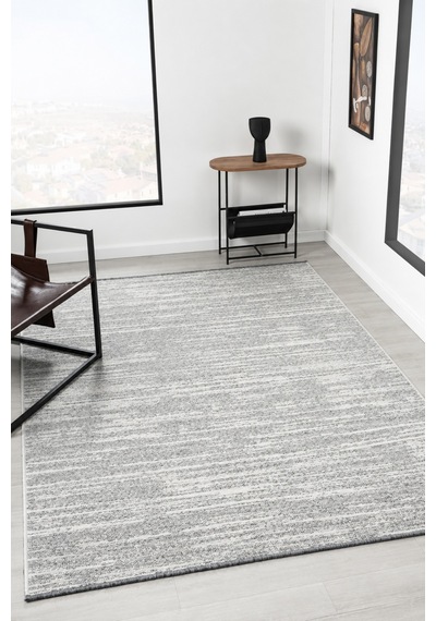 Bukle Gri Beyaz Kilim Yıkanabilir Kaymaz Taban Şönil Kilim Salon Oturma Odası Halısı Bk480