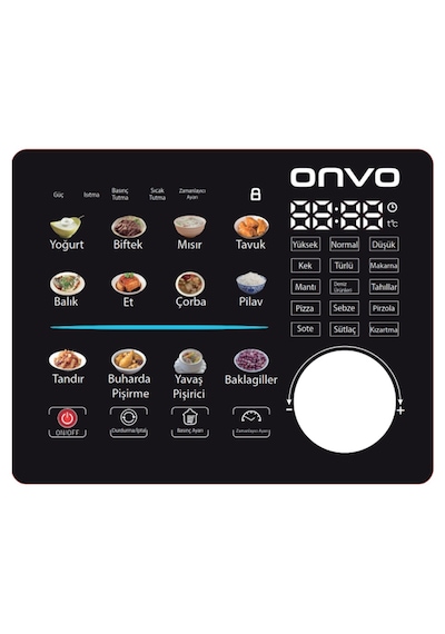 Onvo Ovtc02 1000w Elektrikli Düdüklü Tencere 6l Akıllı Pişirici Gri - Siyah