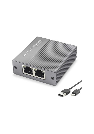 Gigabit Ethernet Switch 4 Port Type C Güç Girişli Gri Hdx1413 Evimdeyokyok