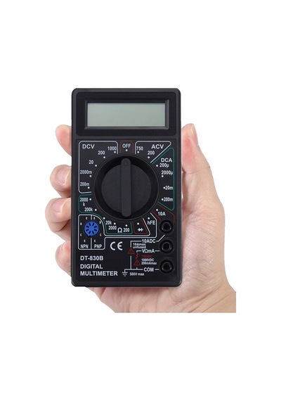 Agoodshop Sarı Lcd Dijital Multimetre Ac / Dc 750/1000 V Dijital Mini Voltmetre Multimetre
