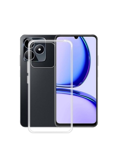 Realme Uyumlu C53 Kapak 1mm Süper Silikon Şeffaf Kılıf