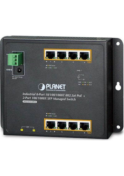 Planet Pl-Wgs-4215-8P2S Endüstriyel Duvar Tip Yönetilebilir Switc