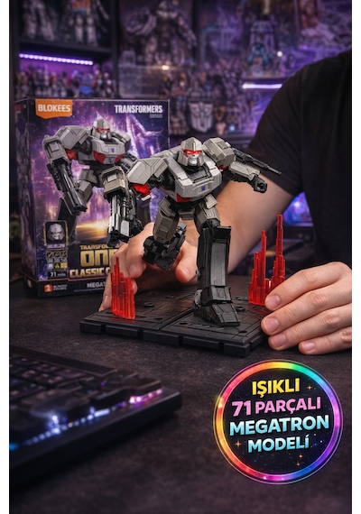 Blokees Transformers Classic Class 12 Megatron Işıklı Hareketli Lisanslı Model Kit