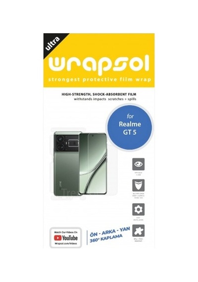 Realme Gt5 Ön, Arka Ve Yan 360 Derece Tam Kaplama Poliüretan Film