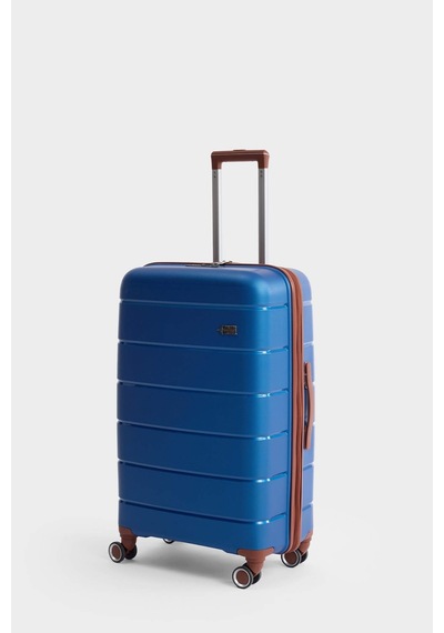 Defacto Unisex Sert Kapaklı Büyük Valiz H2405axnsbe644 Mavi-be644