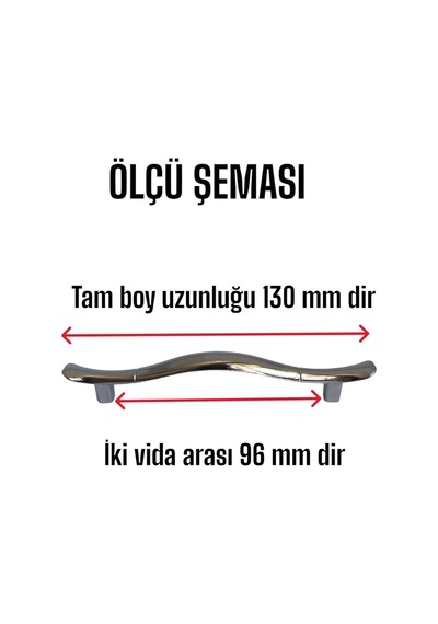 Glaswen 5 Adet Ördek Kulp Krom 96 Mm Kulp Mobilya Mutfak Dolabı Çekmece Dolap Kapak Kulpu Kulbu Metal Kulp Diğer