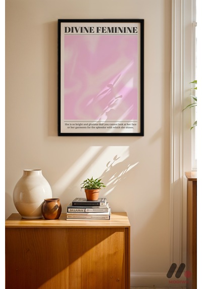 Divine Feminine Aura Poster, Siyah Çerçeveli Duvar Tablosu - Kişiye Özel Hediye