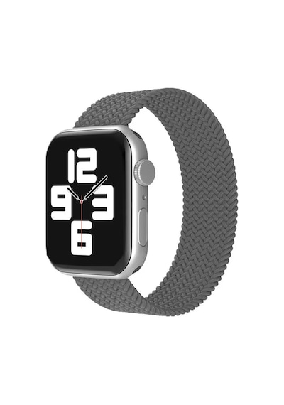 Newface Apple Watch Uyumlu 38mm Ayarlı Solo Silikon Kordon - Gri Diğer