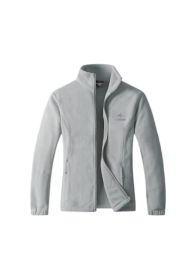 Genius Store Unisex Polar Tam Fermuarlı Outdoor Polar Ceket Tactical Polar Kadın-erkek Polar Renkli-tam Gri