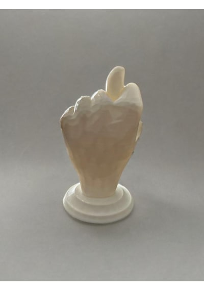 Şaka Amaçlı Beyaz El Figürü Nah 3d Baskı Dekoratif Maket 11x6 Cm