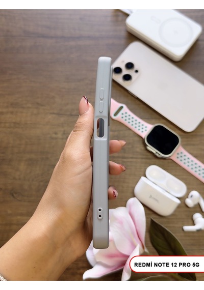 Redmi Note 12 Pro 5g Uyumlu Kamera Korumalı Darbeye Dayanıklı Renk Atmayan Keep Silikon Kılıf Gri