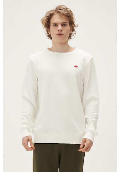 Bad Bear Round Crewneck Erkek Sweatshirt Beyaz