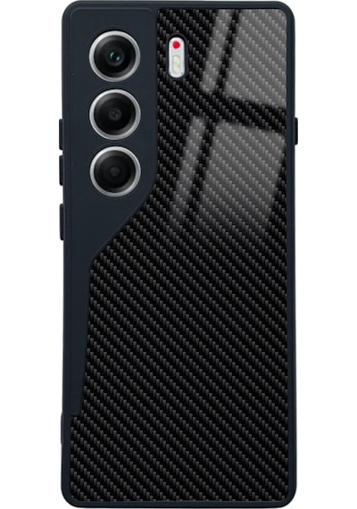 Tecno Camon 40 Carbon Tasarımlı Glossy Telefon Kılıfı Çok Renkli