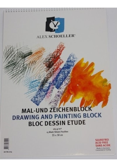 Alex Schoeller Resim Defteri 25X35 Spiralli 165 Gr 15 Yaprak Alx- N11.420