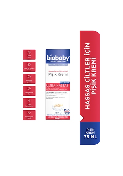 Biobaby Hassas Bebek Cildine Özel Pişik Kremi 75 Ml