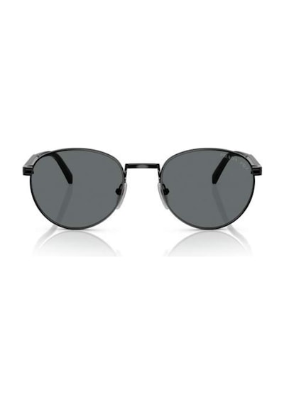 Prada Pr B51s 1ab5z1 53 Unisex Oval Siyah Metal Güneş Gözlüğü Siyah