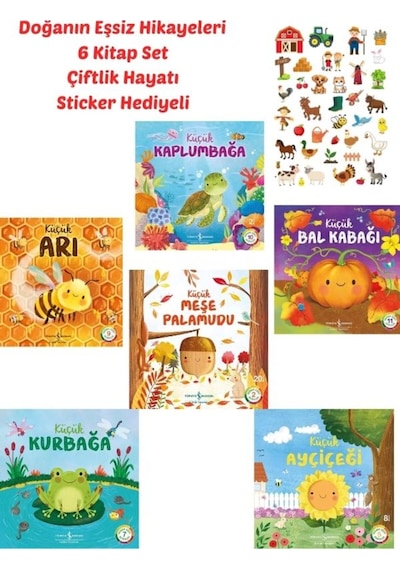 Sticker Hediyeli İş Kültür Yayınları Doğanın Eşsiz Hikayeleri 6 Kitap Set - Meşe Palamudu, Arı...