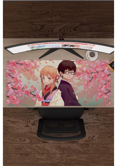 Sangatsu No Lion Anime V5 - 90x40 Xxl Gaming Kauçuk Kaymaz Taban Mouse Pad Fare Altlığı