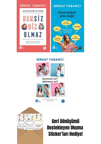 Serhat Yabancı 3 Kita Set / Bensiz Biz Olmaz - Düşündüğün Gibi Değil + Okuma Sticker'ları