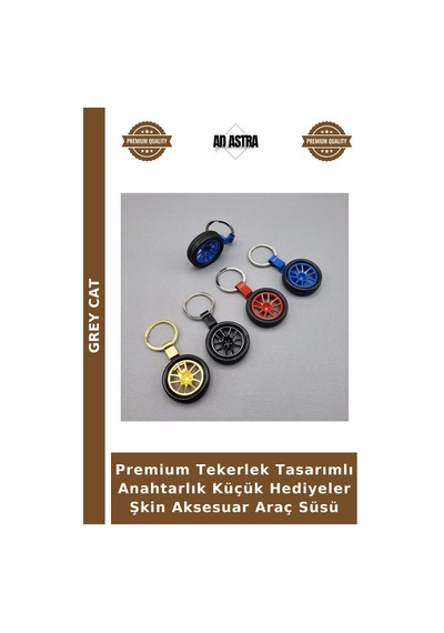 Premium Tekerlek Tasarımlı Anahtarlık Küçük Hediyeler Şkin Aksesuar Araç Süsü