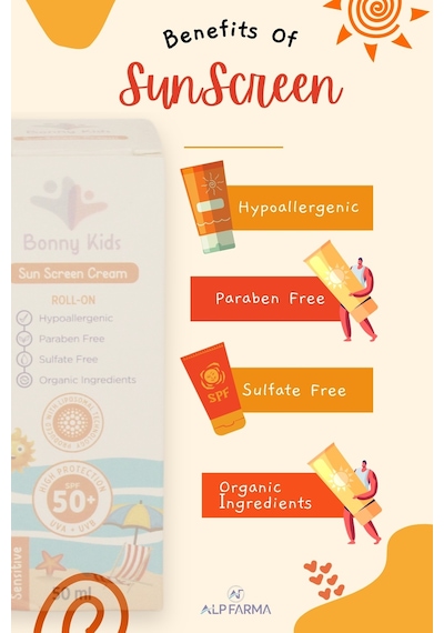 Bonny Kids Sun Screen Cream 50spf Roll-on&bebek/çocuk Güneş Kremi