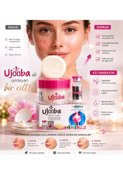 Arenist Ujooba Extra White Beauty Cream 4in1 Bakım Seti