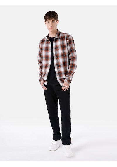 Colin's Colins Slim Fit Turuncu Erkek Uzun Kol Gömlek Cl1066767 Turuncu