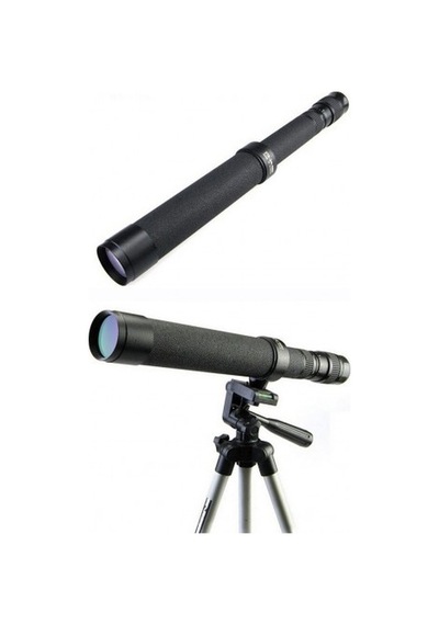 Zt8-24x40 Rus Model Tekli Dürbün - Süper Zoomlu - Deri Çantalı Füme