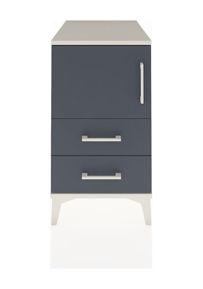 Kronos Komodin 2 Raflı 2 Çekmeceli Tek Kapaklı 44x59x80 Aytaşı-antrasit Aytası