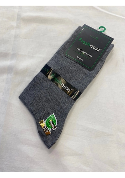 Freshness 1010 Erkek Bambu Soket Çorap Gri
