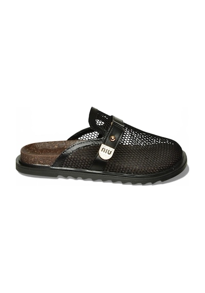 Fox Shoes Y250505115 Siyah File Detaylı Kadın Terlik