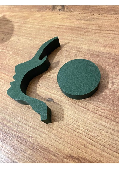 3d Baskı Dekoratif Yüz Tasarımlı Gözlük Standı Masaüstü Gözlük Tutucu Koyu Yeşil