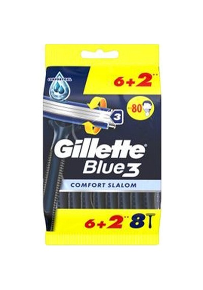 3 Adet Gillette Blue3 Tıraş Bıçağı 6+2 Comfort Slalom 55150679