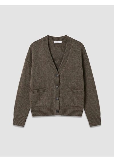 LC Waikiki Lcw Everyday Kahverengi V Yaka Kadın Triko Hırka Brown