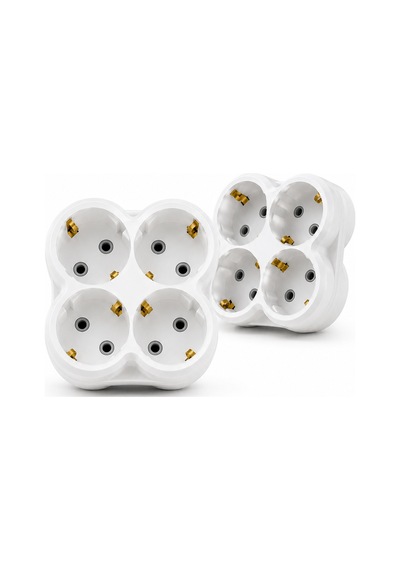4 Lü Priz Çoğaltıcı 2 Adet Set Kablosuz Duvar Tipi Priz Çoklayıcı Adaptör